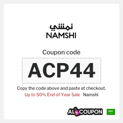 Coupon for Namshi (ACP44) Up to 50% End of Year Sale 