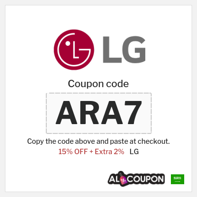 Coupon for LG (ARA7) 15% OFF + Extra 2%