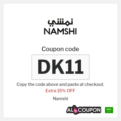Coupon for Namshi (DK11) Extra 15% OFF