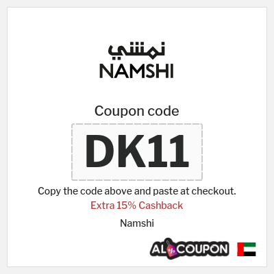 Coupon for Namshi (DK11) Extra 15% Cashback