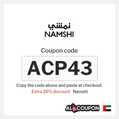 Coupon for Namshi (ACP43) Extra 20% discount