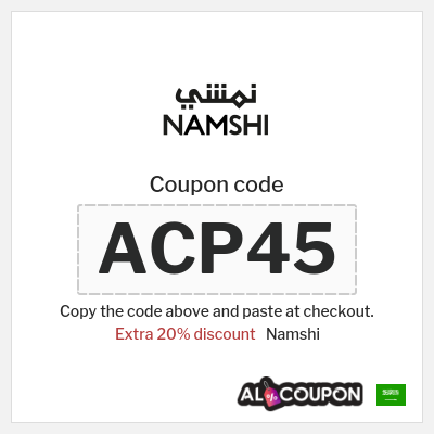 Coupon for Namshi (ACP45) Extra 20% discount