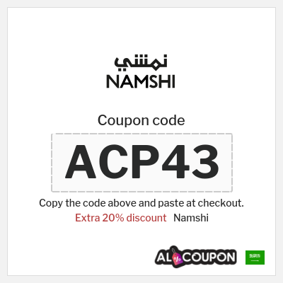 Coupon for Namshi (ACP43) Extra 20% discount