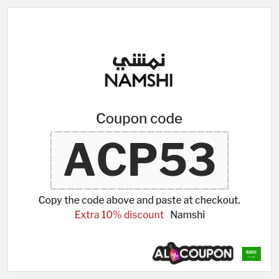 Coupon for Namshi (ACP53) Extra 10% discount