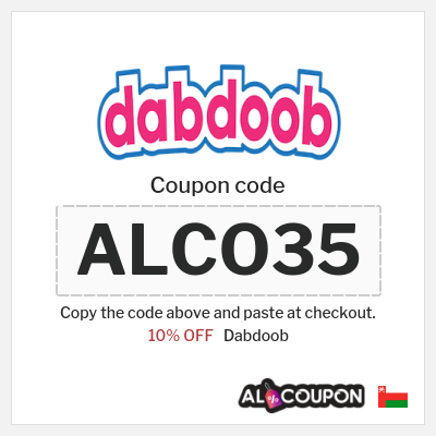Coupon for Dabdoob (ALCO35) 10% OFF
