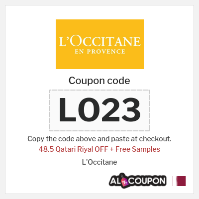 Coupon for L'Occitane (LO23) 48.5 Qatari Riyal OFF + Free Samples