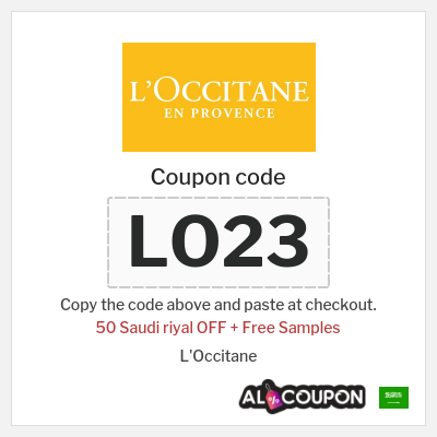 Coupon for L'Occitane (LO23) 50 Saudi riyal OFF + Free Samples