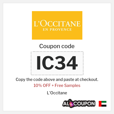 Coupon for L'Occitane (IC34) 10% OFF + Free Samples