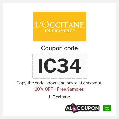 Coupon for L'Occitane (IC34) 10% OFF + Free Samples