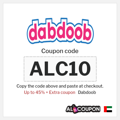 Coupon for Dabdoob (ALC10) Up to 45% + Extra coupon