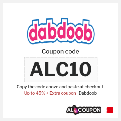 Coupon for Dabdoob (ALC10) Up to 45% + Extra coupon