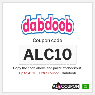Coupon for Dabdoob (ALC10) Up to 45% + Extra coupon
