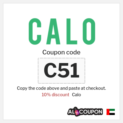 Calo Coupon (C51) Calo discount code UAE
