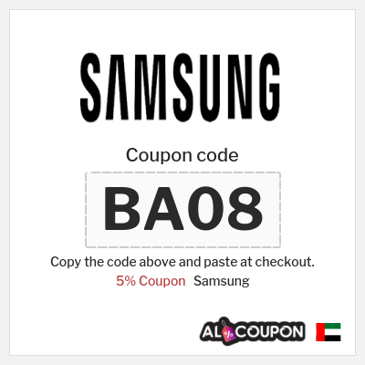 Samsung Coupon (BA08) Samsung Discount Promo Code UAE