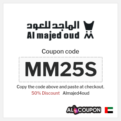 Coupon for Almajed4oud (MM25S) 50% Discount