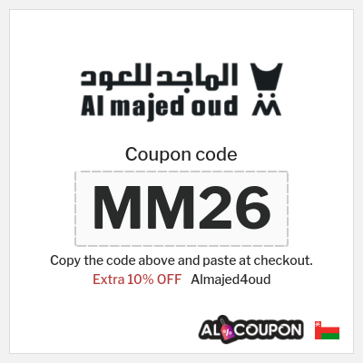 Coupon for Almajed4oud (MM26) Extra 10% OFF