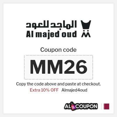 Coupon for Almajed4oud (MM26) Extra 10% OFF