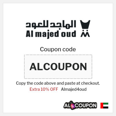 Coupon for Almajed4oud (ALCOUPON) Extra 10% OFF
