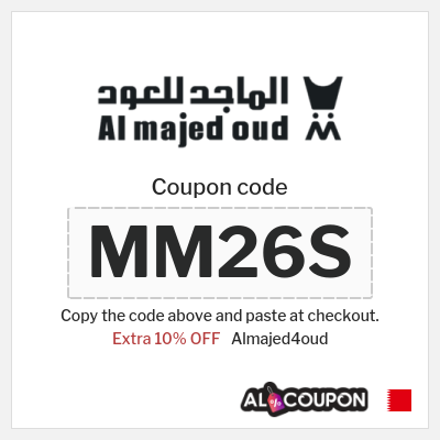 Coupon for Almajed4oud (MM26S) Extra 10% OFF