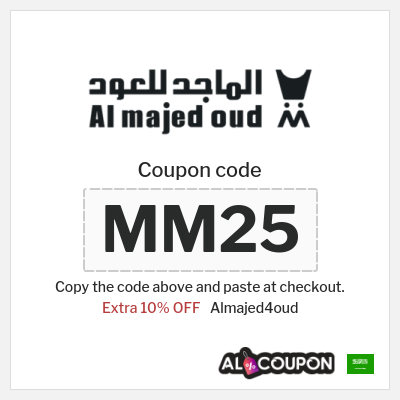 Coupon for Almajed4oud (MM25) Extra 10% OFF