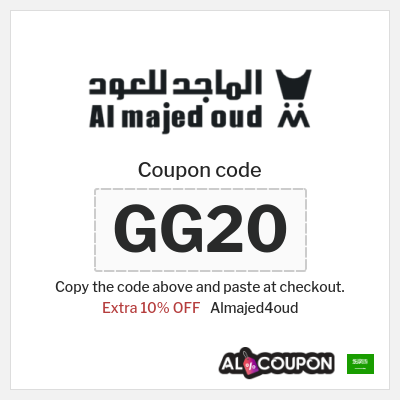 Coupon for Almajed4oud (GG20) Extra 10% OFF