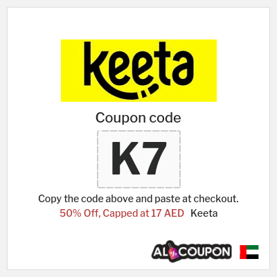 Coupon discount code for Keeta 50% New Users Vouchers