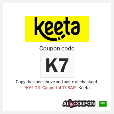 Coupon discount code for Keeta 50% New Users Vouchers