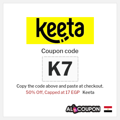 Coupon discount code for Keeta 50% New Users Vouchers