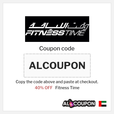 Coupon discount code for Fitness Time 40% OFF + 49 Dirham Coupon