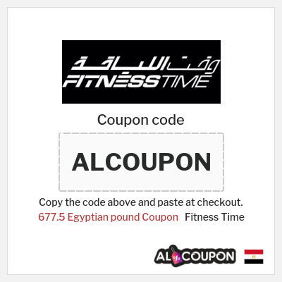 Coupon discount code for Fitness Time 677.5 Egyptian pound Coupon