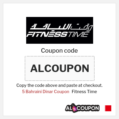 Coupon discount code for Fitness Time 40% OFF + 5 Bahraini Dinar Coupon