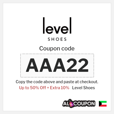 Coupon for Level Shoes (AAA22) Up to 50% Off + Extra 10%