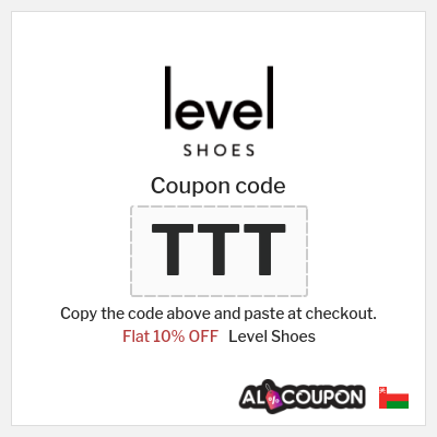 Coupon for Level Shoes (TTT) Flat 10% OFF