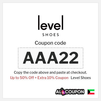 Coupon for Level Shoes (AAA22) Up to 50% Off + Extra 10% Coupon