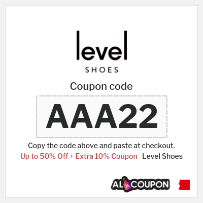 Coupon for Level Shoes (AAA22) Up to 50% Off + Extra 10% Coupon