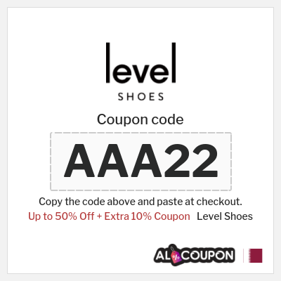 Coupon for Level Shoes (AAA22) Up to 50% Off + Extra 10% Coupon