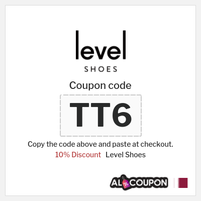 Level Shoes Coupon (TT6) Level Shoes discount code Qatar