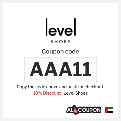 Level Shoes Coupon (AAA11) Level Shoes Discount Code UAE