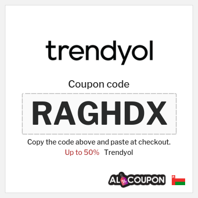 Coupon for Trendyol (RAGHDX) Up to 50%