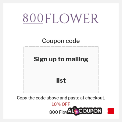 Coupon discount code for 800 Flower 15% Exclusive Discount