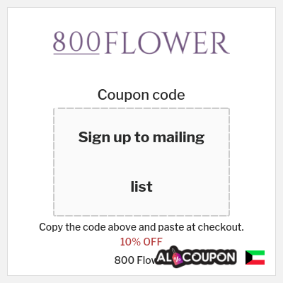 Coupon discount code for 800 Flower 15% Exclusive Discount