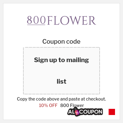 Coupon discount code for 800 Flower 15% Exclusive Discount