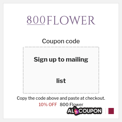 Coupon discount code for 800 Flower 15% Exclusive Discount