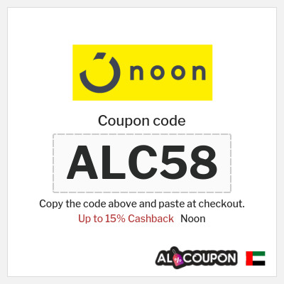 Coupon for Noon (ALC58) Up to 15% Cashback