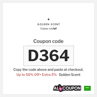 Coupon for Golden Scent (D364) Up to 50% Off+ Extra 5%