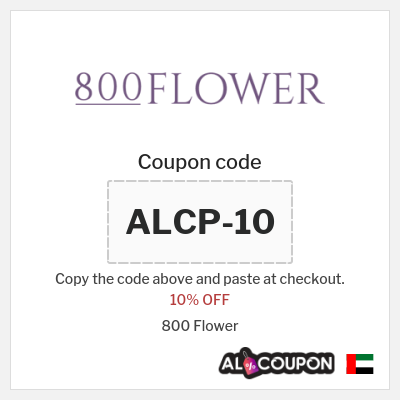 Coupon for 800 Flower (ALCP-10) 10% OFF