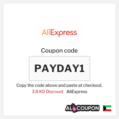 Coupon for AliExpress (PAYDAY1) 3.8 KD Discount