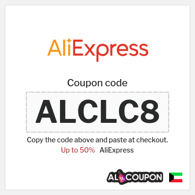 Coupon for AliExpress (ALCLC8) Up to 50%