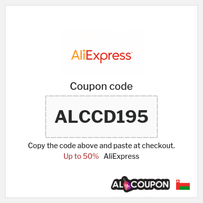 Coupon for AliExpress (ALCCD195) Up to 50%