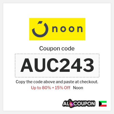 Noon Coupon (AUC243) Noon Back to School Deals August 2026